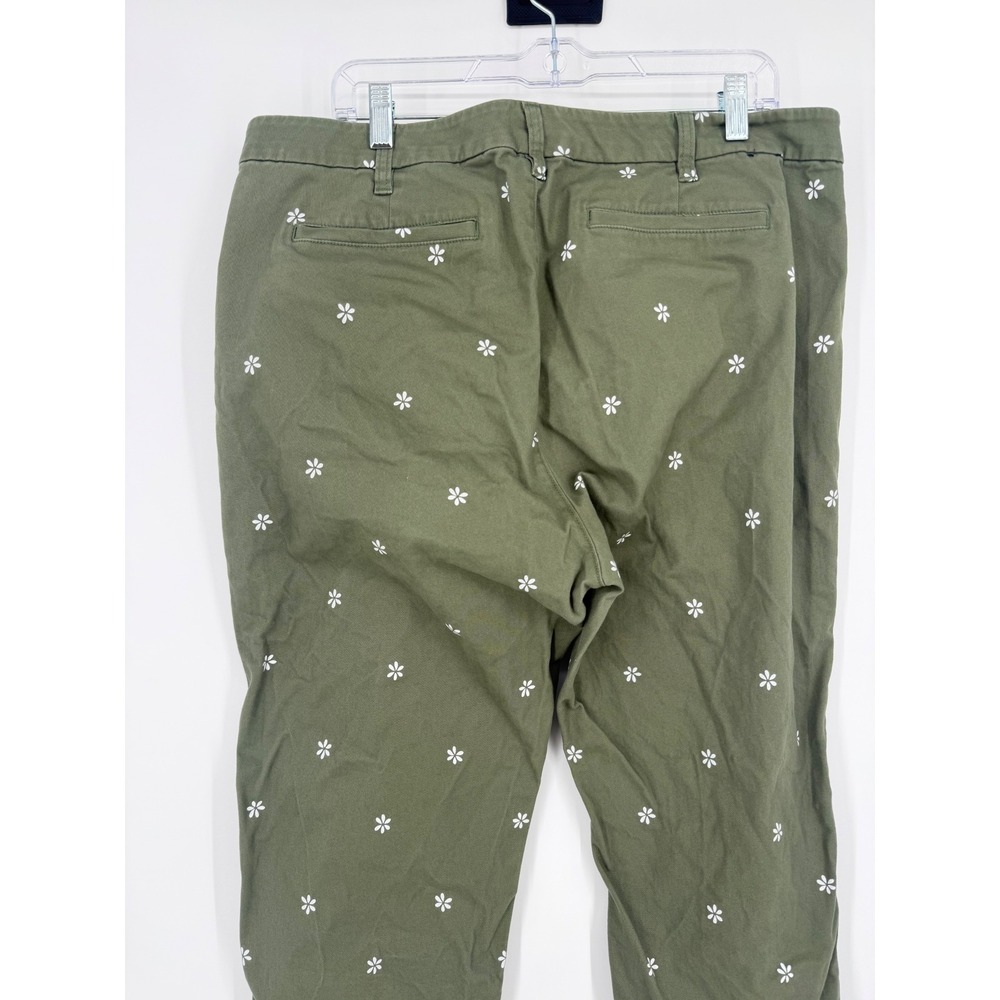 J. Crew Womens High Rise Girlfriend Chino Pants 16 Daisy Flower Boho Cottagecore - Picture 7 of 8